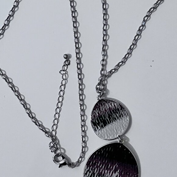 Adjustable Silver Color  Pendant Necklace New Without Tags - Picture 14 of 16
